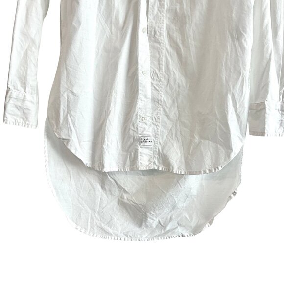Frank & Eileen Relaxed White Cotton Button Down Shirt XS - Picture 7 of 9
